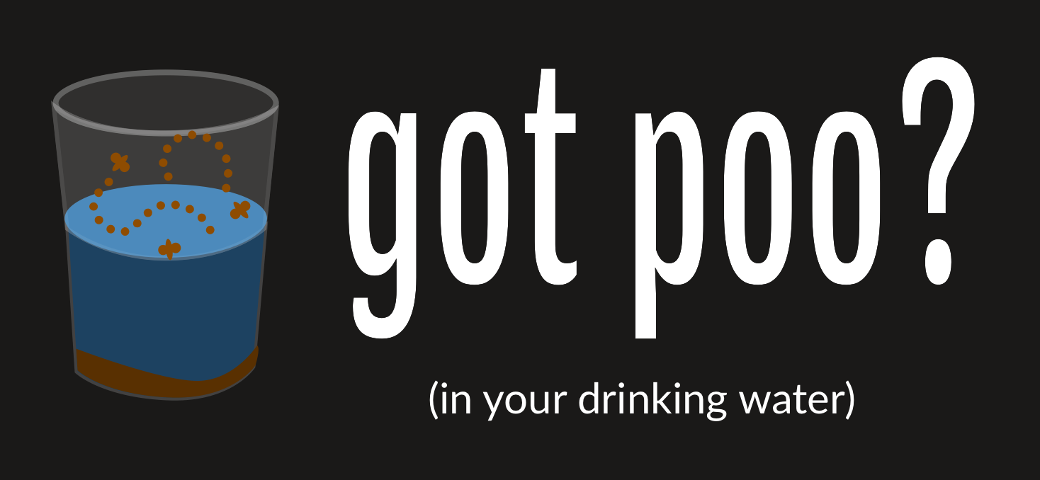 2 billion people have feces in their drinking water. Do you?